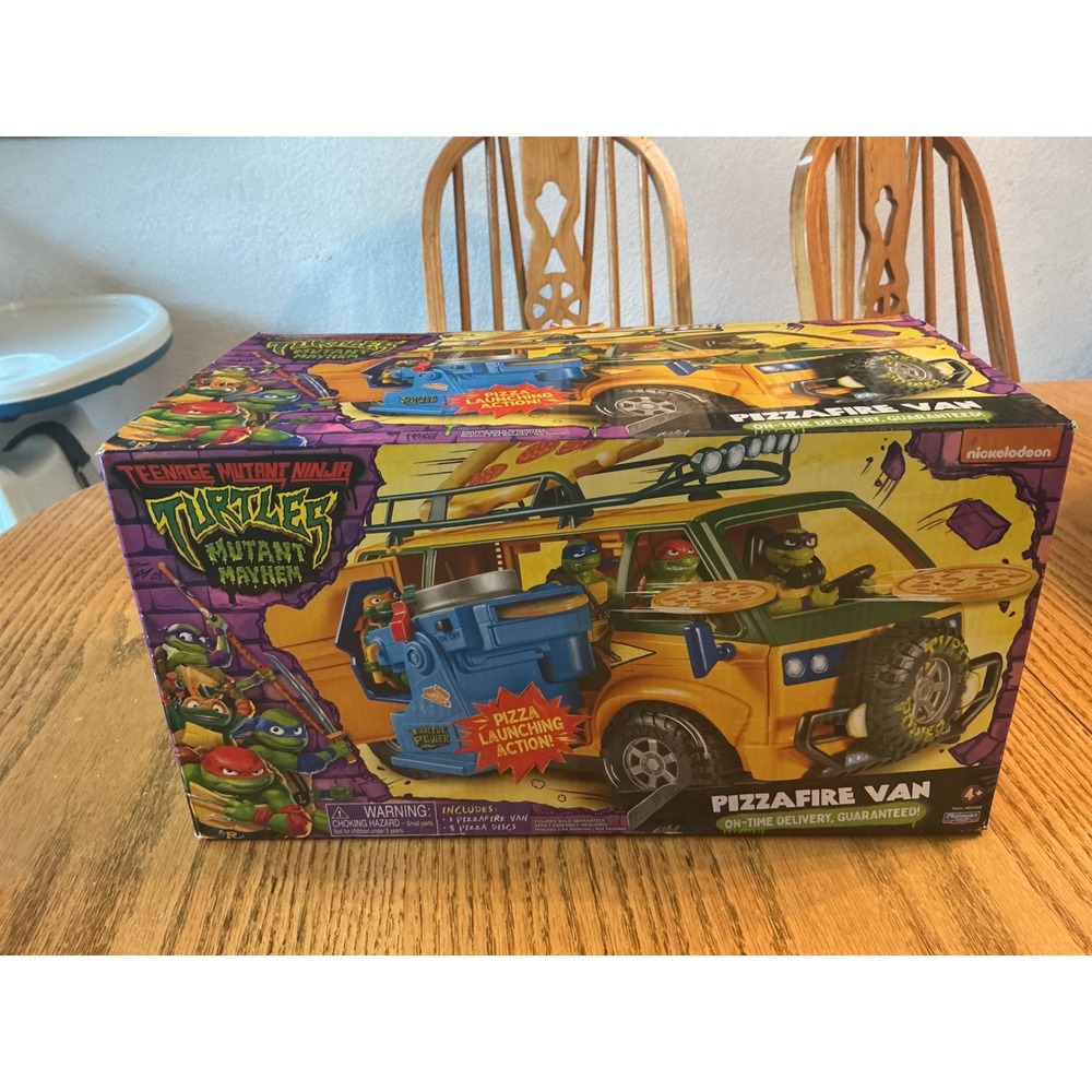 TMNT Mutant Mayhem Pizzafire Van Pizza Launching Vehicle Playmates Toys 83468